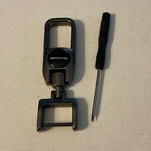 AMG Logo Key Fob Keychain in Metal NWT